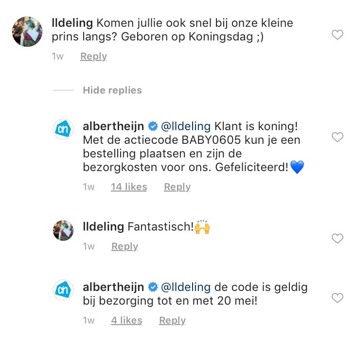 albert-heijn-post-instagram-reactie